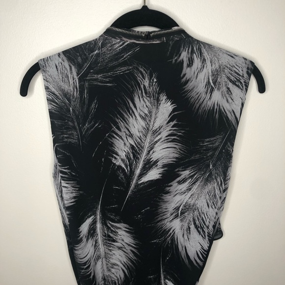 NWT All Saints Jayden Feather Dress Black Sz Medium - Picture 12 of 16